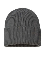 Atlantis Headwear OAK Sustainable Chunky Rib Cuffed Beanie #color_Dark Grey