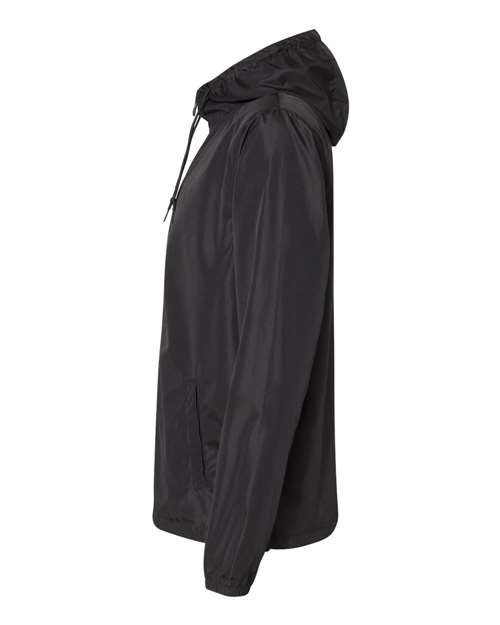 Independent Trading Co. EXP54LWZ Lightweight Windbreaker Full-Zip Jacket #color_Black