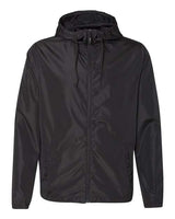 Independent Trading Co. EXP54LWZ Lightweight Windbreaker Full-Zip Jacket #color_Black