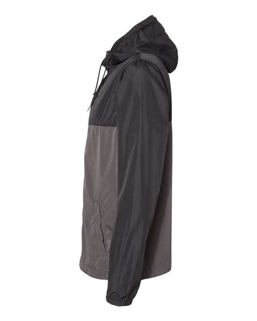 Independent Trading Co. EXP54LWZ Lightweight Windbreaker Full-Zip Jacket #color_Black/ Graphite