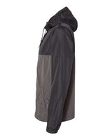 Independent Trading Co. EXP54LWZ Lightweight Windbreaker Full-Zip Jacket #color_Black/ Graphite