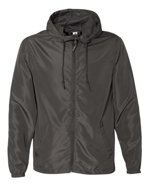 Independent Trading Co. EXP54LWZ Lightweight Windbreaker Full-Zip Jacket #color_Graphite