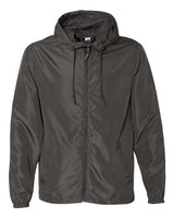 Independent Trading Co. EXP54LWZ Lightweight Windbreaker Full-Zip Jacket #color_Graphite