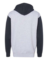 Independent Trading Co. IND4000 Heavyweight Hooded Sweatshirt #color_Grey Heather/ Slate Blue
