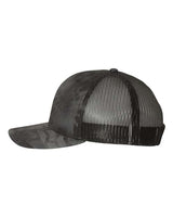 Richardson 112P Printed Trucker Cap #color_Kryptek Typhon/ Black