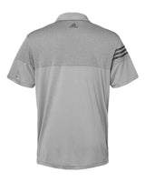Adidas A213 Heathered 3-Stripes Colorblocked Polo #color_Grey Three