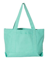Liberty Bags 8870 Seaside Cotton Canvas 12 oz. Pigment-Dyed Boat Tote #color_SEA GLASS GREEN