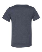 Bella + Canvas B3014 Men's Jersey Raw Neck T-Shirt #color_HEATHER NAVY