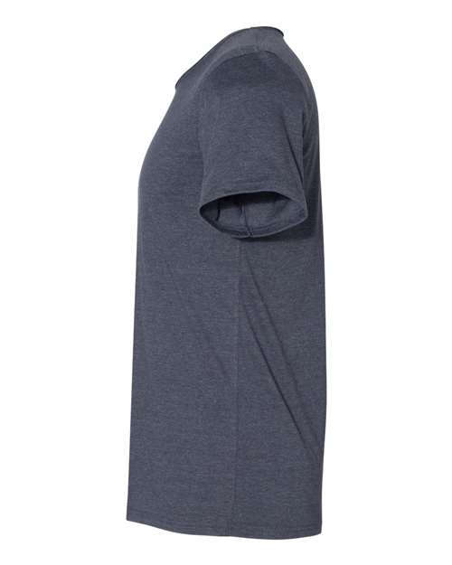 Bella + Canvas B3014 Men's Jersey Raw Neck T-Shirt #color_HEATHER NAVY