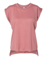 Bella + Canvas 8804 Ladies' Flowy Muscle T-Shirt with Rolled Cuff #color_MAUVE