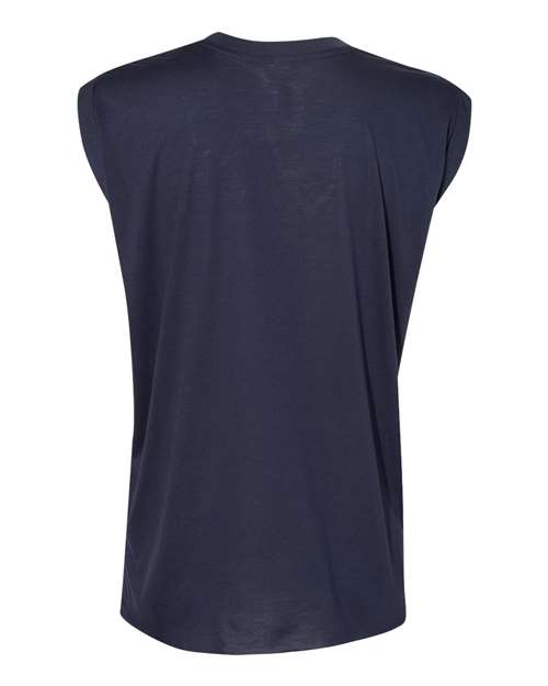 Bella + Canvas 8804 Ladies' Flowy Muscle T-Shirt with Rolled Cuff #color_MIDNIGHT