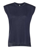 Bella + Canvas 8804 Ladies' Flowy Muscle T-Shirt with Rolled Cuff #color_MIDNIGHT