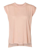Bella + Canvas 8804 Ladies' Flowy Muscle T-Shirt with Rolled Cuff #color_PEACH