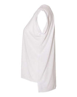 Bella + Canvas 8804 Ladies' Flowy Muscle T-Shirt with Rolled Cuff #color_WHITE