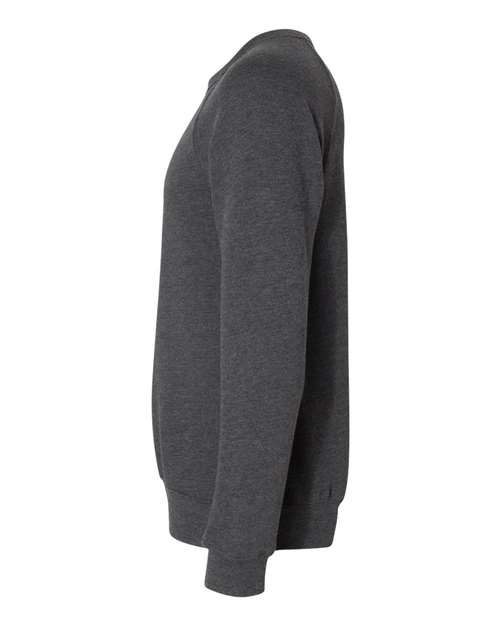 Bella + Canvas 3901 Unisex Sponge Fleece Crewneck Sweatshirt #color_DARK GREY HTHR