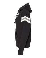 J America JA8847 Adult Vintage Athletic Hooded Sweatshirt #color_BLACK