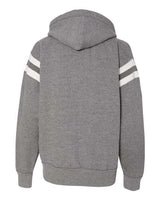 J America JA8847 Adult Vintage Athletic Hooded Sweatshirt #color_SMOKE HEATHER
