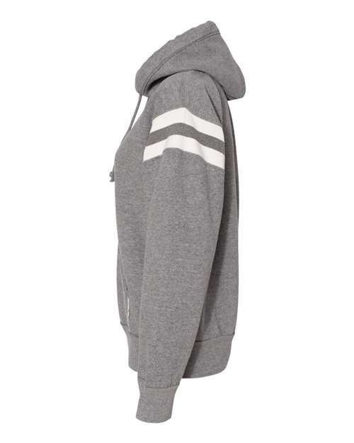 J America JA8847 Adult Vintage Athletic Hooded Sweatshirt #color_SMOKE HEATHER