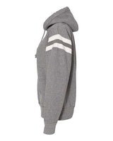 J America JA8847 Adult Vintage Athletic Hooded Sweatshirt #color_SMOKE HEATHER