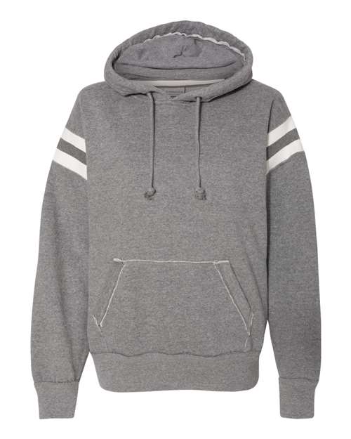 J America JA8847 Adult Vintage Athletic Hooded Sweatshirt #color_SMOKE HEATHER