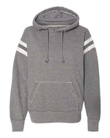 J America JA8847 Adult Vintage Athletic Hooded Sweatshirt #color_SMOKE HEATHER