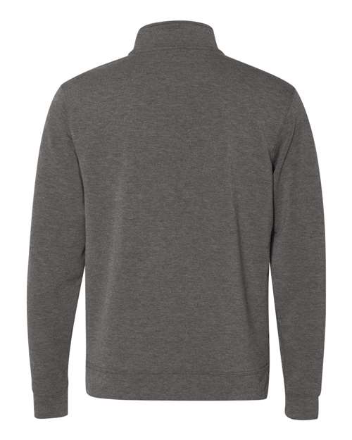 J America JA8434 Adult Omega Stretch Quarter-Zip #color_CHARCOAL TRBLND