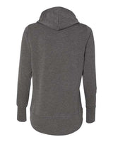 J America JA8431 Ladies' Omega Stretch Snap-Placket Hooded Sweatshirt #color_CHARCOAL TRBLND