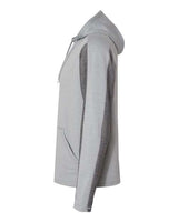 J America JA8435 Adult Omega Stretch Hooded Sweatshirt #color_SILVER GRY TRBLN