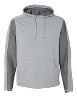 J America JA8435 Adult Omega Stretch Hooded Sweatshirt #color_SILVER GRY TRBLN
