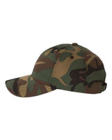 Yupoong 6245CM Adult Low-Profile Cotton Twill Dad Cap #color_GREEN CAMO