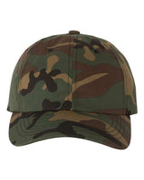 Yupoong 6245CM Adult Low-Profile Cotton Twill Dad Cap #color_GREEN CAMO