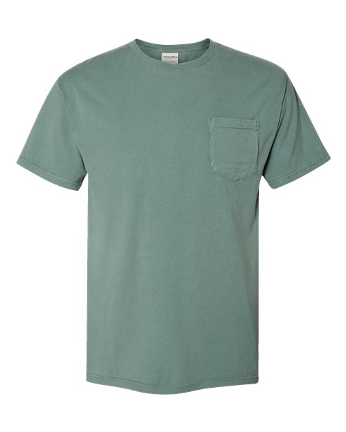 ComfortWash by Hanes GDH150 Unisex Garment-Dyed T-Shirt with Pocket #color_CYPRESS GREEN