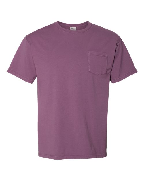 ComfortWash by Hanes GDH150 Unisex Garment-Dyed T-Shirt with Pocket #color_PURPLE PLM RAISN