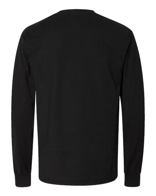ComfortWash by Hanes GDH200 Unisex Garment-Dyed Long-Sleeve T-Shirt #color_BLACK