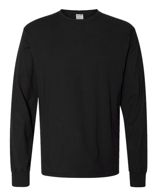 ComfortWash by Hanes GDH200 Unisex Garment-Dyed Long-Sleeve T-Shirt #color_BLACK