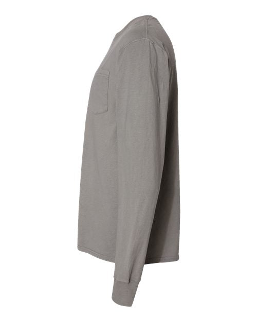 ComfortWash by Hanes GDH250 Unisex Garment-Dyed Long-Sleeve T-Shirt with Pocket #color_CONCRETE