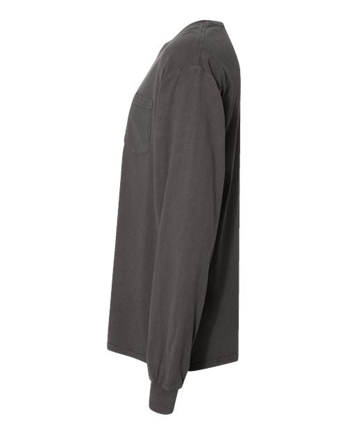 ComfortWash by Hanes GDH250 Unisex Garment-Dyed Long-Sleeve T-Shirt with Pocket #color_NEW RAILROAD
