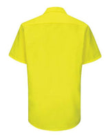 Red Kap SY24 Enhanced & Hi-Visibility Work Shirt #color_Fluorescent Yellow
