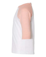 Bella + Canvas 3200T Toddler 3/4-Sleeve Baseball T-Shirt #color_WHITE/ HTH PEACH