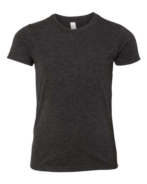 Bella + Canvas 3413Y Youth Triblend Short-Sleeve T-Shirt #color_CHAR BLK TRIBLND