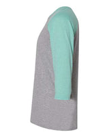 Jerzees 601RR Adult TRI-BLEND Baseball Raglan #color_OXFORD/ MINT HTH