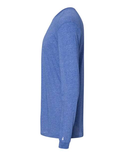 Badger 4944 Triblend Performance Long Sleeve T-Shirt #color_Royal Heather