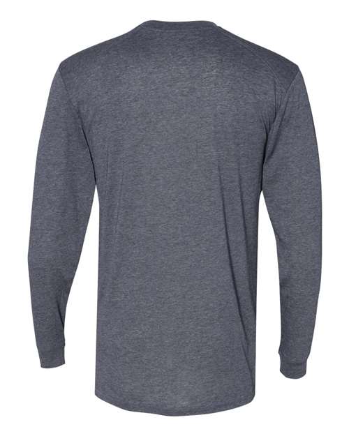 Badger 4944 Triblend Performance Long Sleeve T-Shirt #color_Navy Heather