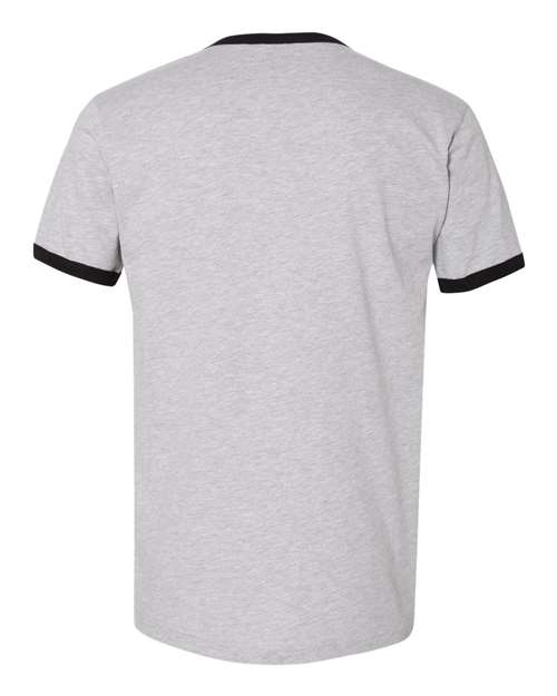 Next Level 3604 Unisex Ringer T-Shirt #color_HTHR GRAY/ BLACK
