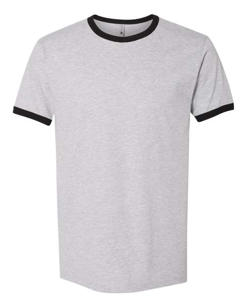 Next Level 3604 Unisex Ringer T-Shirt #color_HTHR GRAY/ BLACK
