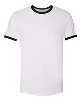Next Level 3604 Unisex Ringer T-Shirt #color_WHITE/ BLACK