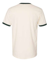 Next Level 3604 Unisex Ringer T-Shirt #color_NATURL/ FRST GRN