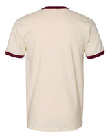 Next Level 3604 Unisex Ringer T-Shirt #color_NATURAL/ MAROON