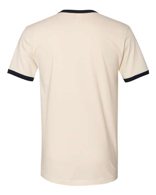 Next Level 3604 Unisex Ringer T-Shirt #color_NATURL/ MDNT NVY