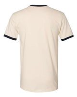 Next Level 3604 Unisex Ringer T-Shirt #color_NATURL/ MDNT NVY